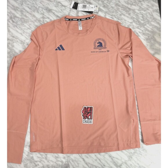 Adidas Boston Marathon 2024 Lightweight Running TEE clay women's Small IS9556 - Picture 1 of 11